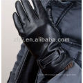 men's plain pattern wear leather gloves